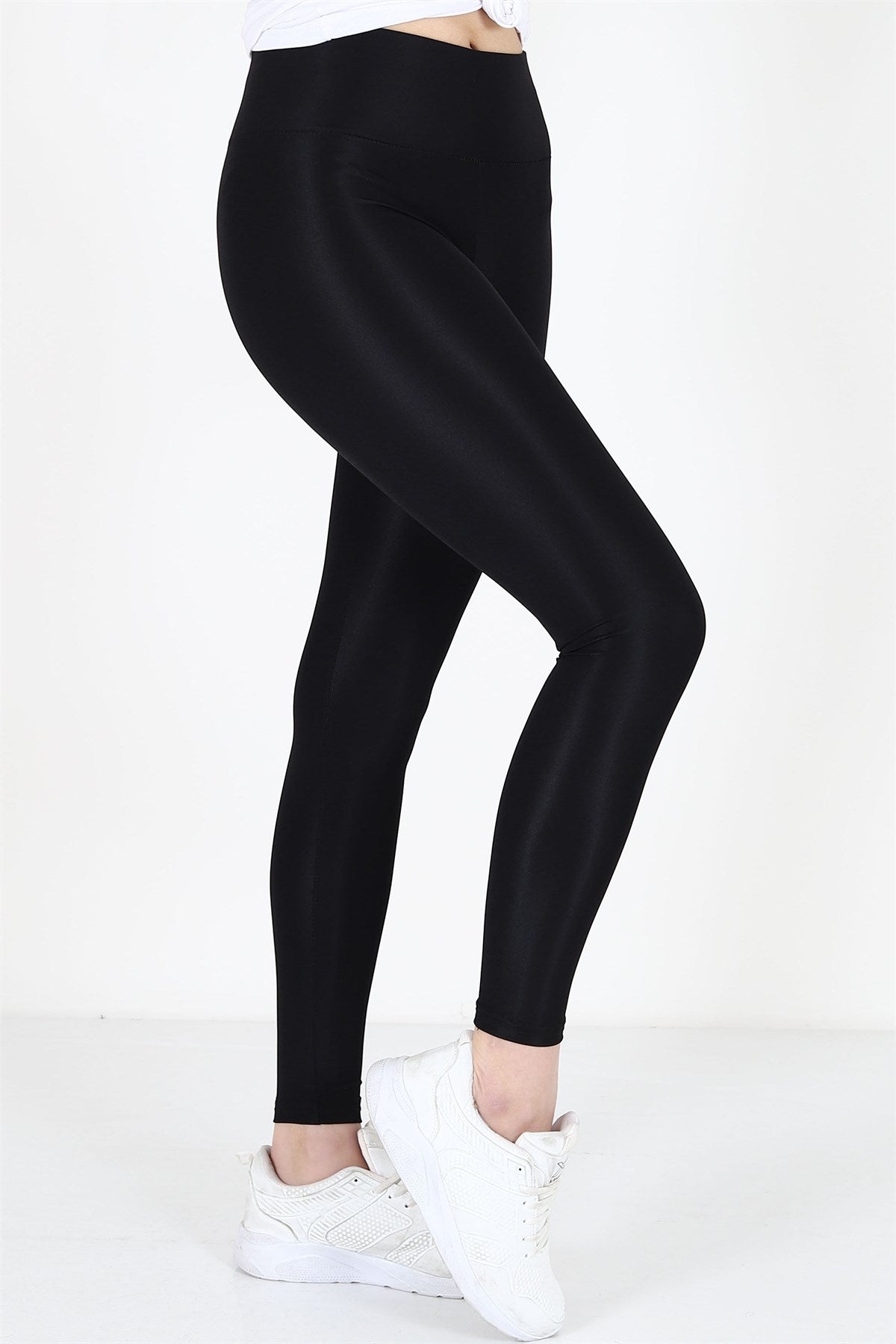 Legging broek elastische taille Zwart